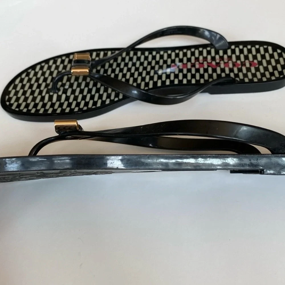 Coach Black and Gold Sandals - Picture 11 of 14